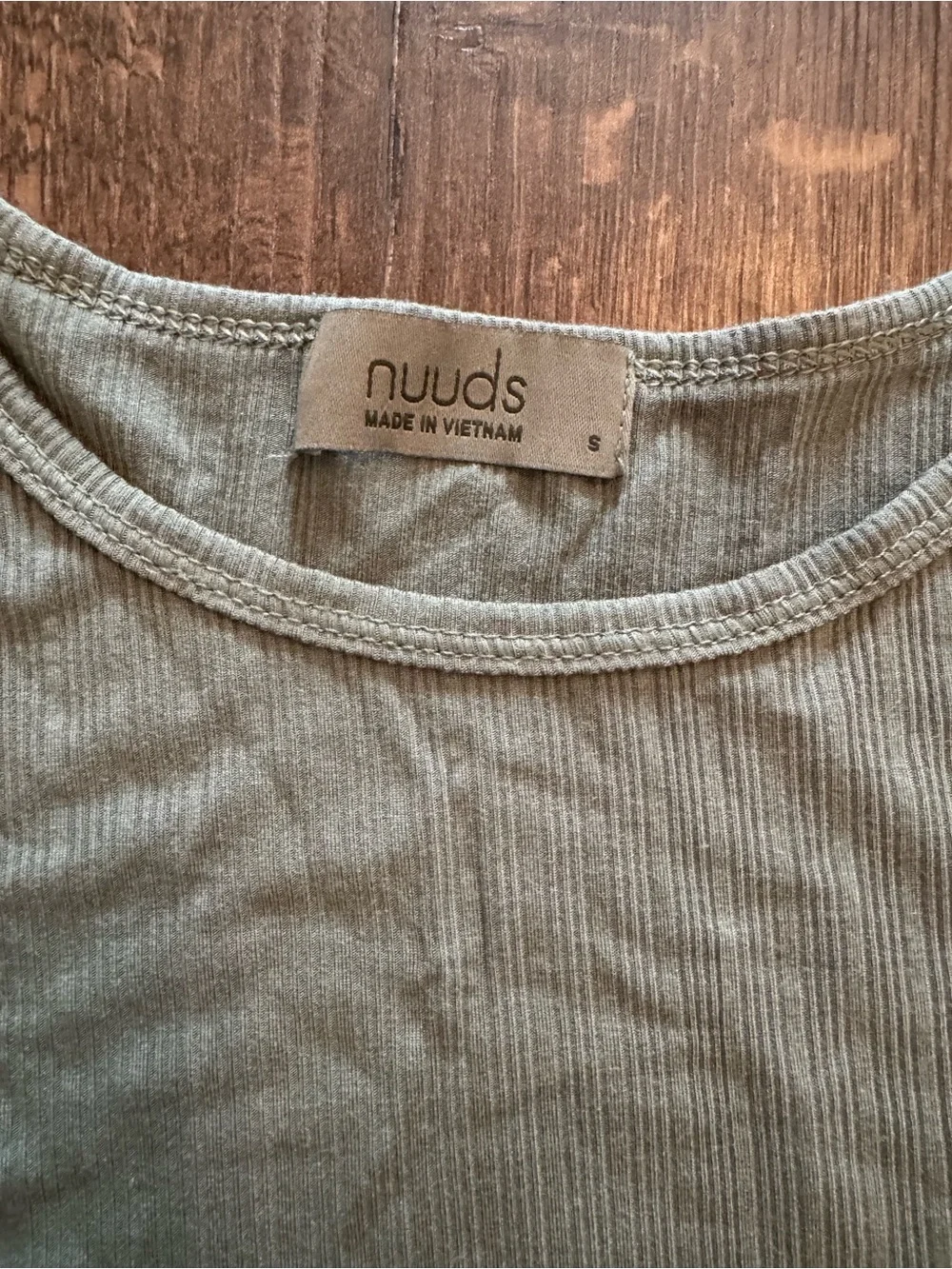 Nuuds Mini Ribbed Pajama Set, Agave green - Picture 6 of 7